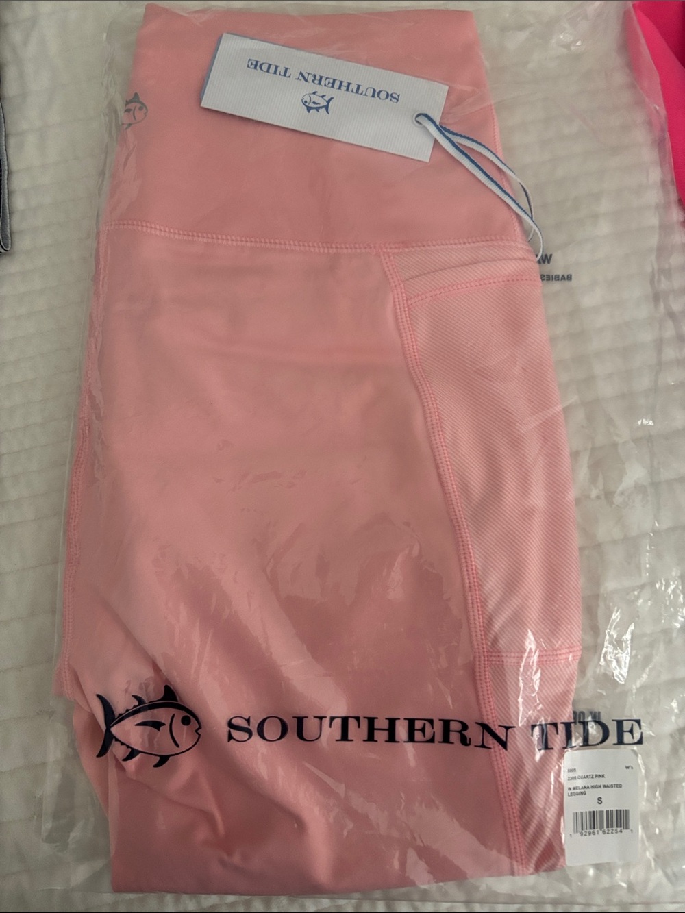 Southern Tide Pink Leggings with Side Panel Detail